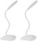 DEEPLITE LED Desk Lamp with Flexible Gooseneck 3 Level Brightness, Battery Operated Table Lamp 5W Touch Control, Compact Portable lamp for Dorm Study Office Bedroom( Set of 2),Plastic