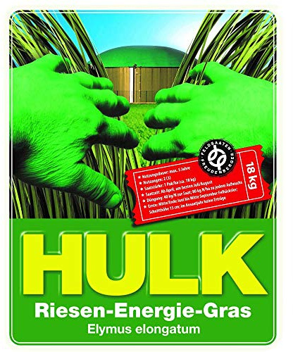 Hulk Riesen Energiegras 18 kg ha-Pack Biogas Grassamen Saatgut Massegras