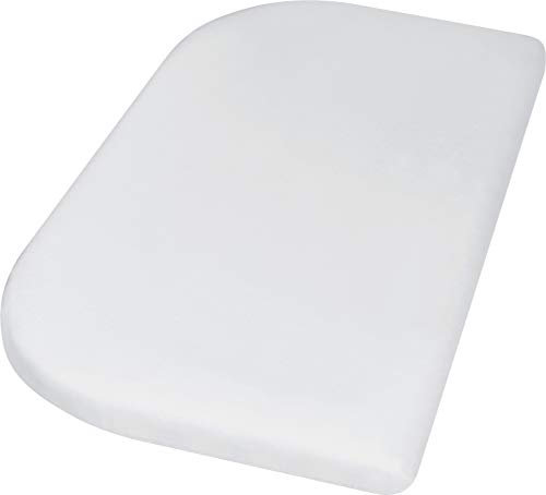 Playshoes 770324-1 Jersey-Spannbettlaken für das Beistellbett, Wasserdicht und Atmungsaktiv, 81 x 42 x 10cm, weiß, weiß