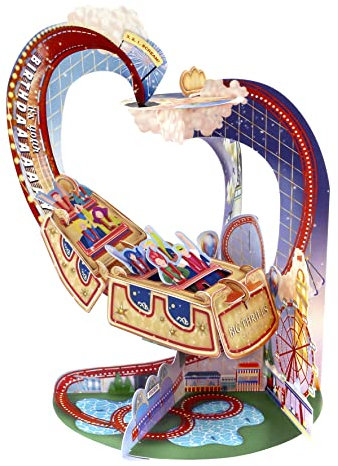 Santoro Pendel, 3D-Pop-Up-Grußkarte – Achterbahn – Geburtstagskarte Für Kinder, Familie | Themenpark-Geschenkkarte Für Tochter, Sohn