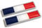 PTDecals 2 Stück Frankreich Flagge Metall Auto Schilder Aufkleber 3D Emblem National FR Tricolor Flagge Abzeichen Grafik Aufkleber für Universal Auto Motorrad Fender Röcke Stamm Seiten, 58mm * 14mm