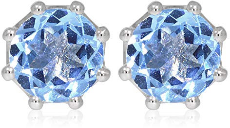 XEN Ohrstecker mit Blue HT-Quarz ca. 3,78 ct. rhodiniert