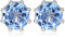XEN Ohrstecker mit Blue HT-Quarz ca. 3,78 ct. rhodiniert