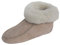 Naturasan Lammfell Hausschuhe Damen | Mokassin mit Ledersohle | Lammfell-Hüttenschuhe mit Stulpe, HS-01, Beige Gr.41