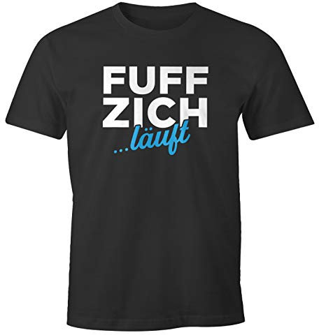 MoonWorks® Herren T-Shirt Geschenk für Männer zum 50. Geburtstag Aufdruck Fuffzich ...läuft anthrazit 3XL