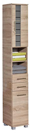 Schildmeyer Hochschrank 147309 Nitro, Holzdekor, Sonoma Eiche Dekor, 32.6 x 30.3 x 194.2 cm