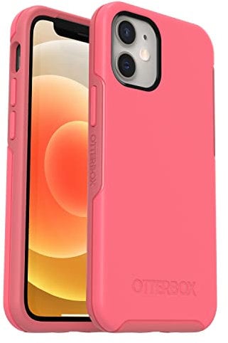 OtterBox Symmetry+ Case for iPhone 12 mini with MagSafe, Shockproof, Drop Proof, Protective Thin Case, 3x Tested to Military Standard, Pink