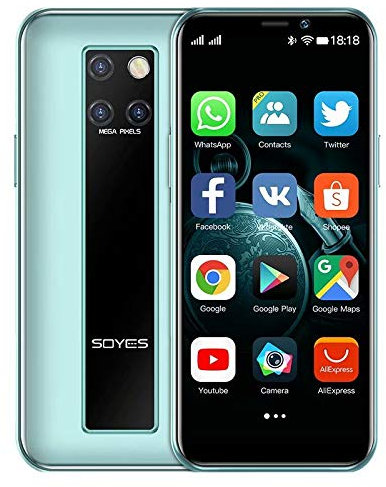 Hipipooo Mini Smartphone 3.5 Inch HD Screen 4G Dual SIM Mobile Phone Android OS 9.0 Quad-core GPS Unlocked Cell Phone 3GB+64GB