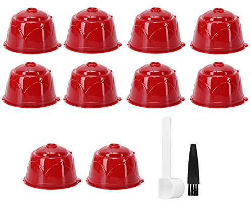 Kit de taza de filtro de cápsula de café recargable Cápsulas de cápsulas reutilizables de acero inoxidable con tapas reutilizables Accesorios compatibles para la máquina de café DOLCE GUSTO(3#)