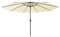 vidaXL Sombrilla de Jardín con Luces LED, Parasol Protector, Refugio Solar, Paraguas para Playa Patio Terraza Exterior, Arena 400 cm