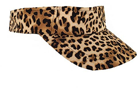 MIMIKRY Sonnenvisier Leoparden Druck Leo Print 80er Jahre Beach Party Sonnenblende