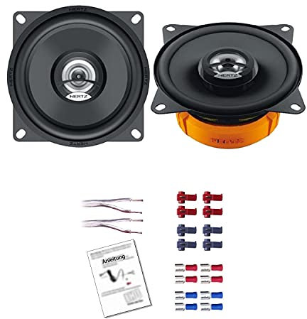 Hertz Auto Lautsprecher Boxen DCX 100.3 120 Watt 10 cm 2 Wege Koax passend für FIAT Punto 2 188 1999-2007 Türen hinten