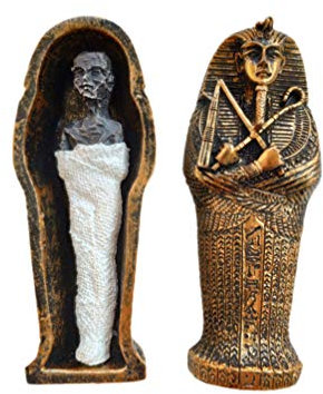 BESPORTBLE Alte Ägyptische Artefakt Sammlerstück Gott Der Unterwelt Anubis Sarkophag Sarg Mummy Self Figur Sandtisch Fischtank