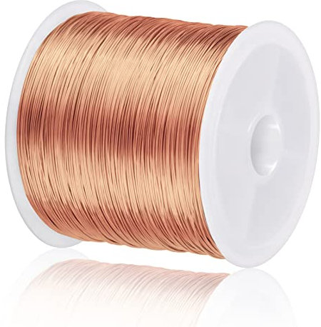 EVERMARKET 328Ft Jewelry Wire - 26 Gauge Tarnish Resistant Copper Beading Wire for Jewelry Making, 0.4mm X 100m (Rose Gold)