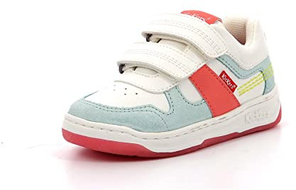 Kalido, Sneakers Basses Mixte, Blanc Rose Bleu, 32