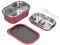 Tiiyee Stainless Steel Bento Box, 1.2L Double Layer Leakproof Lunch Container for Adults and Kids Square Food Storage Box with Detachable Spoon For School Office Picnic Travel (Red)