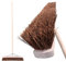 24” Wide Outdoor Broom Heavy Duty, Stiff Broom Outdoor with Natural Bassine Bristles and 120cm Long Handle, Large Garden Broom for Industrial Use, Wooden Broom Hard Broom for Yard, Garden, Warehouse