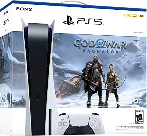 PS5 Consola Sony Playstation 5 (versión de Disco) + God of War Ragnarok Compatible para Sony PS5 Playstation 5