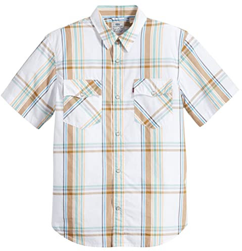 Levi's Herren Ss Relaxed Fit Western Hemd, Waab Plaid Mustard Olive, M
