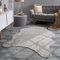 TT Home Wohnzimmer Teppich Unifarben Flauschig Modern Kunstfell Kurzflor, Farbe: Grau, Größe:100x200 cm Fell-Form
