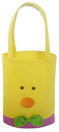 KAREN66 Osterhasen Taschen Häschen-Eimer-Korb-Korb-Huhn-Kaninchen-Süßigkeiten für Kind-Stoff-Nette Eier Ostern-Taschen-Aufbewahrungs-Heimtextilien-Aufbewahrung Osterei Jagd (B, One Size)