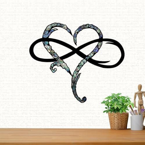 Infinity Heart Metal Wall Decor,Unique Infinity Heart Wall Decor Metal Wall Art Love Wall Sign,Wall Sculpture Metal Artwork Outdoor Garden Wedding Decoration ( Color : Color , Size : 15.74 x13.8 (40
