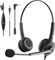 Wantek 3,5mm PC Headset mit Mikrofon Noise Cancelling, Telefon Headset, Kopfhörer Handy Klinke für Laptop iPhone Samsung Business Skype Call Center Office, Klar Chat, Ultra Komfort (3,5MM)