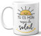 DECOHO - Taza de cerámica Tu es mi rayo de sol - Regalo práctico para su novia para San Valentín, cumpleaños o Navidad, altura 8,5 cm