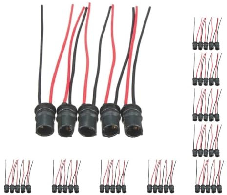 NeaxgeandX Lot de 10 connecteurs de douille d'ampoule T10 W5W pour voiture, camion, bateau