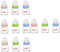 TOYANDONA 12 Stk Babyflasche Aus Glas Baby Trinkflasche Selbstfütterungsflasche Anti-kolik-flaschen Natürliche Babyflasche Saft Flasche Mittleres Silikon-bounce-glas Neugeboren