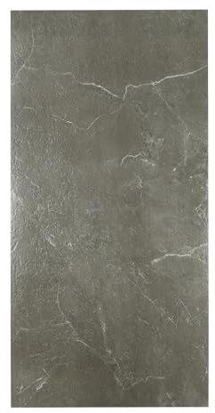 SABUIDDS 24 baldosas de PVC para suelo de suelo autoadhesivas, de piedra, vetas de vinilo, efecto hormigón, 60 cm x 30 cm x 1,3 mm, para salón, cocina, balcón, puerta de entrada, trastero, gris
