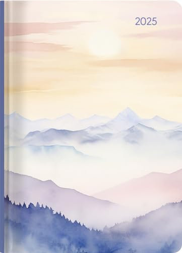 Alpha Edition - Ladytimer Grande Aquarell 2025 Taschenkalender, 15x21cm, Kalender mit 128 Seiten, Notizmöglichkeiten nach jedem Tag, Wochenübersicht auf 2 Seiten und internationales Kalendarium