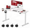 SANODESK SQ1 140x60cm Electric Standing Desk Height Adjustable Desk Sit Stand Table with Monitor Shelves Home Office