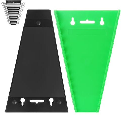 Faankiton 2 Piezas Organizador de Llaves Magnéticas, Bandeja Magnética para Llaves, Soporte Magnético ABS para Llaves, ABS Magnético Organizador de Llave Inglesa con 12 Ranuras
