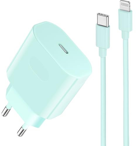 iPhone Schnellladegerät Schnellladekabel 25W USB C Ladegerät mit 2M Original Ladekabel für iPhone 14/13/12/11/Pro Max/Mini/SE/Xr/X/Xs Max