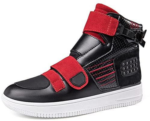 Stivali da moto da donna da uomo, scarpe da moto antiscivolo traspiranti, con cuscinetto del cambio, stivali da moto da cross in pelle in microfibra, tempo libero confortevole ( Color : Red , Size : 3