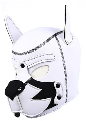 Schweine-Kapuzenmaske für Erwachsene, Neopren, abnehmbare Cosplay-Hunde-Vollgesichtsmaske