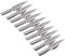10Pcs Calligraphy Nibs, Fountain Pen Nibs Dip Pen Nibs Comic Pen Nib Set Calligraphy Pen Metal Nibs Pen Replacement Nibs with Storage Box for Writing (Three square hole tips*10 pcs)
