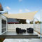 AXT SHADE Toldo Vela de Sombra Impermeable Rectangular 2x2,5m Protección Rayos UV para Exterior Terraza Patio Jardín-Caqui Claro