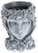 PAMINGONO 1stk Blumentopf Dekoration Für Gartenskulpturen Göttin Gesicht Topf Kaktuspflanzer Gesicht Pflanzentopf Skulptur Pflanztopf Große Pflanzgefäße Für Den Außenbereich Saftig Grey Harz