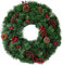 YLREAN Weihnachtskranz, Weihnachtsbaum, runder Ring, handgefertigt, eleganter Weihnachtskranz, Mehrfarbig, für drinnen oder draußen – für Zuhause, Grab, Hochzeit, 80 cm
