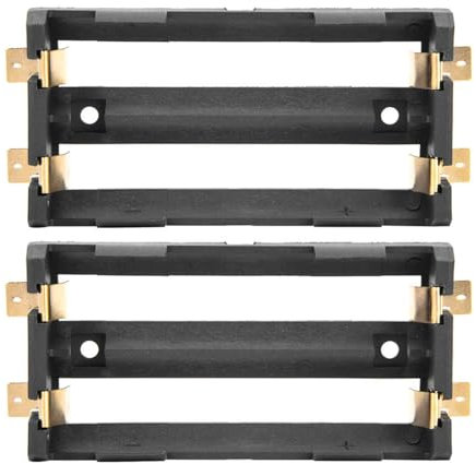 VOANZO 2Pcs 18650 Battery Holder 3.7V 2-Section Battery Storage Case for SMD 18650 DIY Power Supply High Temperature Resistant for Charging Projects