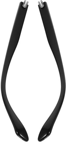 Beavorty Universal BrillenbüGel Ersatzteile Tr90 Brillenarme Mit Doppelzahn-Design, 8mm Beinbreite, GläNzend Schwarz, FüR Brillenreparatur Und Austausch