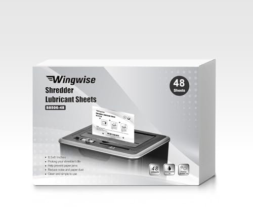 Wingwise 48-Pack Shredder Lubricant Sheets for All Shredders