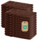 Lavea Lot de 20 Gants de Toilette 15 x 21 cm – Gants de Toilette absorbants et Doux en 100% Coton – Série Elena – Gants de Toilette lavables et durables – Marron