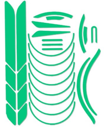 PEPWE Adesivo protettivo riflettente per ruota scooter elettrico Adesivo di avvertimento per guida notturna impermeabile decalcomania per scooter decorativo