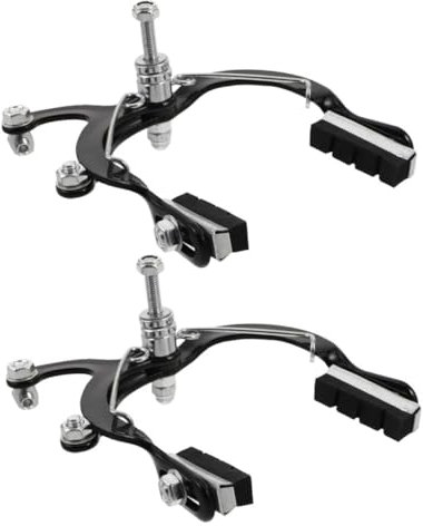 TOGEVAL 2pcs Bike Brake Caliper Road Bike c Clamp Brake Rim Caliper Pads Metal for Safe Riding