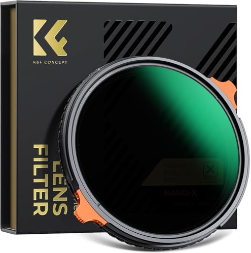 K&F CONCEPT 43mm Filter Polarisant CPL et ND2-ND32 Variable True Color | HD,Nano-revêtement de 28 Couches,Étanche, Verre optique, Résistant à l’huile et aux rayure,Cadre CNC Antidérapant,Nano-XFB702