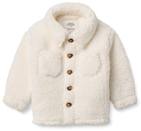 Amazon Essentials x Sofia Grainge Veste Surchemise Sherpa Bébé Garçon, Ivoire, 18 mois
