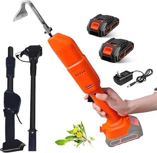 FBJAMZ Electric Digging Hoe with Copper Core Motor,Portable One-Hand Operation for Efficient Gardening (2 batteries)